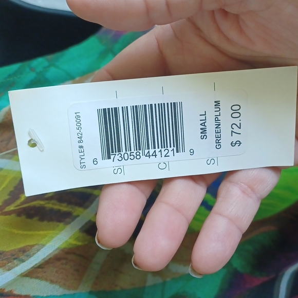 Jennie & Markis flowy Ladies dress, assymetrical hem, Sz S - Picture 6 of 7